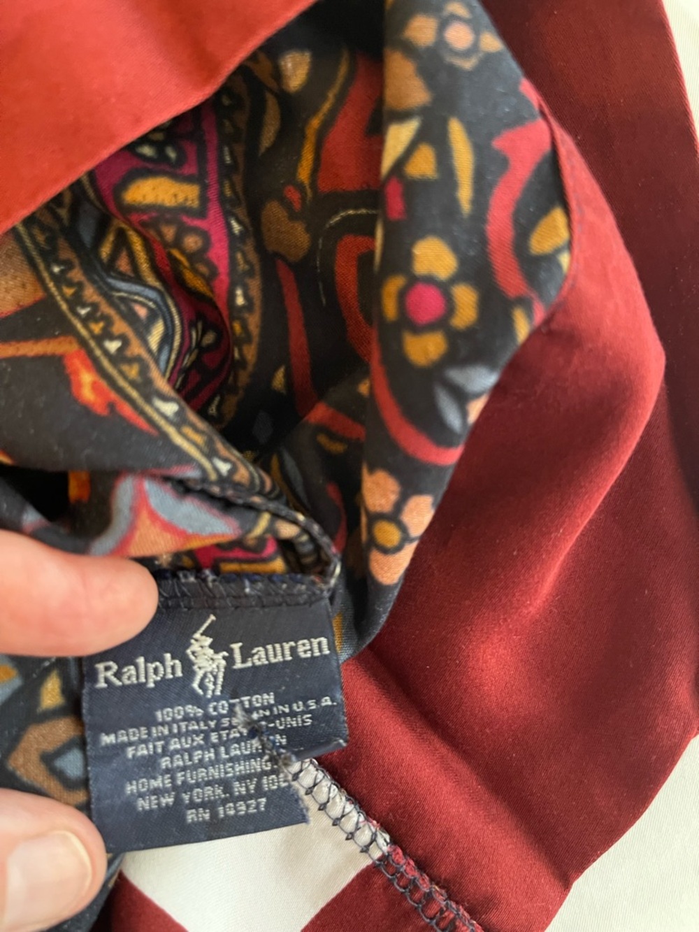 Vintage Ralph Lauren Brentwood Jewel Egyptian Cotton King Pillowcase Set of 2 - Picture 10 of 13